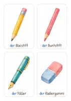 Vorschau - Bildkarten - Bildkarten und Wortkarten „Die Einschulung": Schulstart / DaZ / DaF / Wortschatz Grundschule (80 Karten mit Artikeln) - Seite 3