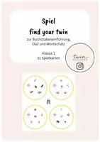 Vorschau - Spiele - Spiel: Find your twin! Buchstabeneinführung R - Deckblatt