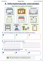 Vorschau - Arbeitsblätter - Schulwebsite und Informationskanäle Arbeitsheft Klasse 5 bis 6 Schulstart Termine Regeln und Angebote finden - Seite 3