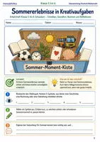 Vorschau - Arbeitsblätter - Sommererlebnisse in Kreativaufgaben Arbeitsheft Klasse 5 bis 6 Schulstart kreativ und fächerübergreifend - Deckblatt