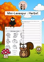 Vorschau - Arbeitsblätter - Mini-Lesespur - Herbst/Lesen - Deckblatt