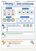 Vorschau - Arbeitsblätter - Mathe Rätselwoche zum Wiedereinstieg Arbeitsheft Klasse 5 bis 6 Schulstart Rechnen Knobeln Wiederholen - Seite 3