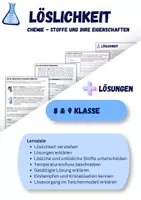 Vorschau - Stundenentwürfe - Stoffe und ihre Eigenschaften - Deckblatt