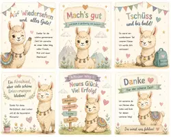 Vorschau - Bildkarten - Abschiedskarten LAMA - Deckblatt
