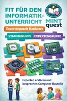 Vorschau - Stundenentwürfe - Expertenpuzzle Computeraufbau – Hardware CPU, RAM, Grafikkarte, Festplatte, Motherboard - Deckblatt