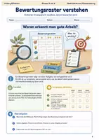 Vorschau - Arbeitsblätter - Bewertungsraster verstehen Arbeitsheft Klasse 5 bis 6 Kriterien transparent machen - Deckblatt