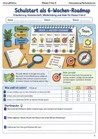 Vorschau - Arbeitsblätter - Schulstart als 6-Wochen-Roadmap Arbeitsheft Klasse 5 bis 6 Orientierung Gemeinschaft Wiederholung - Deckblatt