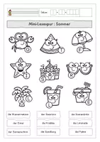 Vorschau - Arbeitsblätter - Mini-Lesespur - Sommer/Lesen - Seite 2