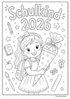 Vorschau - Mal- und Bastelvorlagen - Einschulung 2026 - Malvorlagen - Seite 3