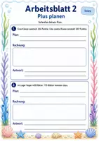 Vorschau - Arbeitsblätter - Sachaufgaben Lösungsweg Finden | Mathematik Klasse 3 | 6 Arbeitsblätter als PDF - Seite 2