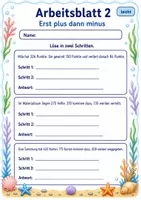 Vorschau - Arbeitsblätter - Mehrschrittige Sachaufgaben | Mathematik Klasse 3 | 6 Arbeitsblätter als PDF - Seite 2