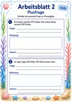 Vorschau - Arbeitsblätter - Sachaufgaben Fehlende Frage | Mathematik Klasse 3 | 6 Arbeitsblätter als PDF - Seite 2