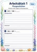 Vorschau - Arbeitsblätter - Rechengeschichten Klasse 3 | Mathematik Klasse 3 | 6 Arbeitsblätter als PDF - Seite 1