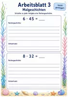 Vorschau - Arbeitsblätter - Rechengeschichten Klasse 3 | Mathematik Klasse 3 | 6 Arbeitsblätter als PDF - Seite 3