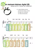 Vorschau - Arbeitsblätter - (B) In meinem kleinen Apfel - Blockflöte + Rainbow B - Deckblatt