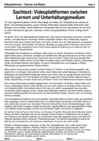 Vorschau - Arbeitsblätter - Dialektische Erörterung klasse 9/10 – Videoplattformen - Seite 3