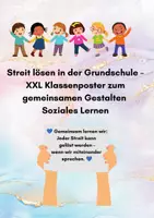Vorschau - Fördermaterial/Inklusion - Klassenposter „Wir lösen Streit fair“ | Gemeinschaftsprojekt Konflikte lösen | Soziales Lernen Grundschule - Deckblatt