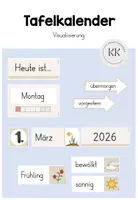 Vorschau - Poster - Tafelkalender (beige) - Kalender - Tagestransparenz - Deckblatt
