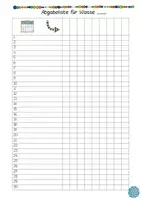 Vorschau - Lehrpläne/Lehrermaterial - Abgabeliste für bis zu 30 Schüler (bunt und schwarz-weiß) - Seite 1