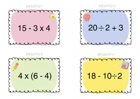 Vista previa - Juegos / Gamificación - Tarjetas de números enteros y combinadas con solucionario - página 1