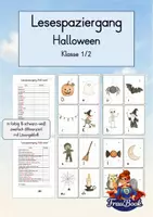 Vorschau - Arbeitsblätter - Saisonale Lesespaziergänge: Schulstart, Herbst, Halloween Weihnachten - Deckblatt