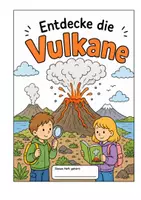 Vorschau - Arbeitsblätter - Entdecke die Vulkane. Leseheft für die Grundschule Dreifach differenziertes Lesematerial mit Aufgaben und Worterklärungen - Seite 1
