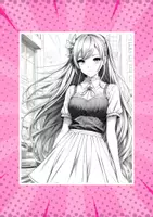 Vorschau - Mal- und Bastelvorlagen - 50 Anime Girls Malbilder - Ausmalbilder für jedes Alter - Seite 3