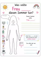 Vorschau - Arbeitsblätter - Was sollte Frau/Herr … diesen Sommer tun? - Seite 1