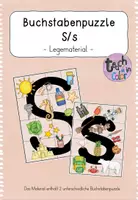 Vorschau - Stationenlernen - Buchstabeneinführung Ss - Buchstabenpuzzle - Deckblatt