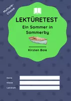 Vorschau - Arbeitsblätter - Lektüretest zu "Ein Sommer in Sommerby" von Kirsten Boie - Deckblatt