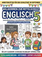 Vorschau - Stationenlernen - Englisch 5. Klasse, Arbeitsblätter für die ersten Wochen - Deckblatt