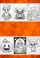 Vorschau - Mal- und Bastelvorlagen - 100 Halloween Malbilder - Ausmalbilder für Kinder - Seite 1