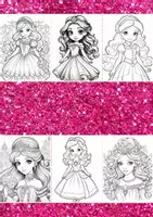 Vorschau - Mal- und Bastelvorlagen - 140 Prinzessin Malbilder - Ausmalbilder für Kinder - Seite 1