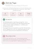 Vorschau - Arbeitsblätter - Zahl des Tages im ZR bis 10 und 20, Arbeitsblatt + Tafelmaterial - Seite 1