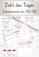 Vorschau - Arbeitsblätter - Zahl des Tages im ZR bis 10 und 20, Arbeitsblatt + Tafelmaterial - Deckblatt