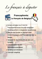 Vorschau - Arbeitsblätter - Francophonie: Le français de Belgique - Deckblatt