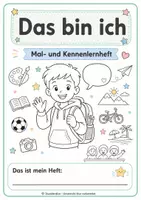 Vorschau - Arbeitsblätter - Das bin ich: Mal- und Kennenlernheft für Klasse 1-4 - Deckblatt