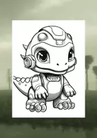 Vorschau - Mal- und Bastelvorlagen - 120 Süsser Dinosaurier Malbilder - Ausmalbilder für Kinder - Seite 3