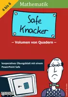 Vorschau - Arbeitsblätter - Lernspiel Safe Knacker Volumen von Quadern - Deckblatt