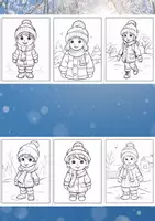 Vorschau - Spiele - 200 Winter Kids Malbilder - Ausmalbilder für Kinder - Seite 1
