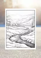 Vorschau - Mal- und Bastelvorlagen - 150 Winterlandschaft Malbilder - Ausmalbilder für jedes Alter - Seite 2