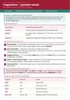 Vorschau - Arbeitsblätter - Englisch Klasse 5 Fragewörter Vertretungsstunde - Seite 1