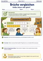 Vorschau - Arbeitsblätter - Brüche vergleichen Arbeitsheft Klasse 5 bis 6 - Deckblatt