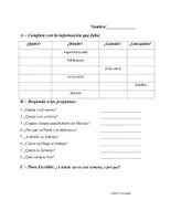 Vorschau - Arbeitsblätter - Lectura en Español Interrogativos- Lesung und Arbeitsblatt auf Spanisch Fragewörter (A1/A2) - Seite 1