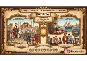 Προεπισκόπηση - Υποστηρικτικό υλικό / Ειδική αγωγή - Ιστορία ΣΤ Δημοτικού: Σχεδιάγραμμα σε εικόνες - Ενότητα Α Κεφάλαιο 3 - Εξώφυλλο