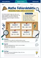 Vorschau - Arbeitsblätter - Mathe Fehlerdetektiv Arbeitsheft Klasse 5 bis 6 - Deckblatt