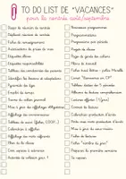 Aperçu - Outils du professeur - TO DO LIST DES “VACANCES” - Page de couverture