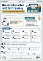 Vorschau - Arbeitsblätter - Grundrechenarten Notfalltraining Arbeitsheft Klasse 5 bis 6 - Deckblatt