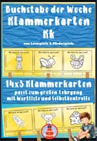 Vorschau - Stationenlernen - Klammerkarten Lautposition Laut K - Buchstabe der Woche - Deckblatt