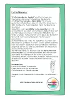 Vorschau - Mal- und Bastelvorlagen - Schulzauber im Quadrat - Rasterbilder - Kunstidee Schulstart - Seite 1